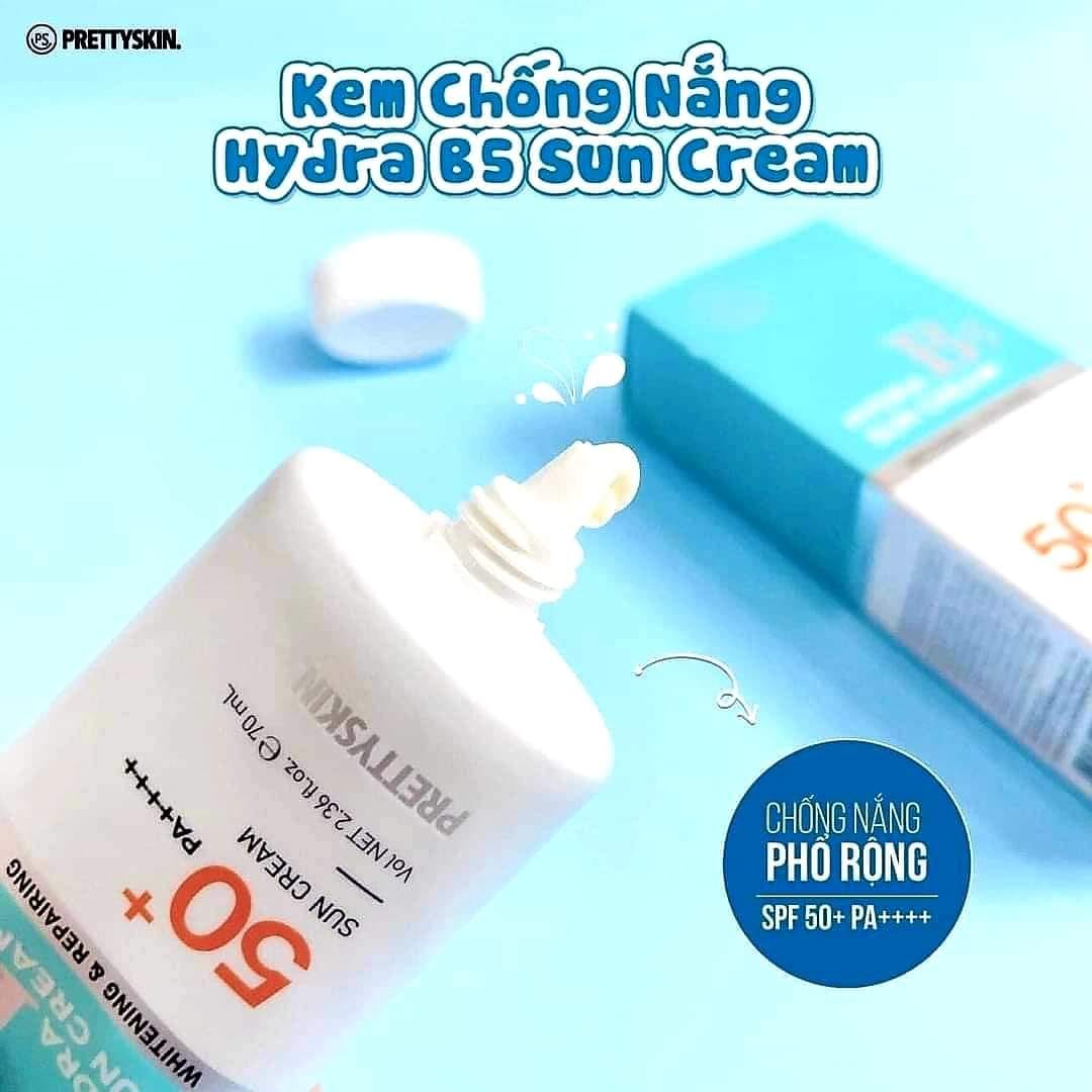Kem Chống Nắng B5 PrettySkin dành riêng cho da nhạy cảm không gây dị ứng  không chứa hương liệu
