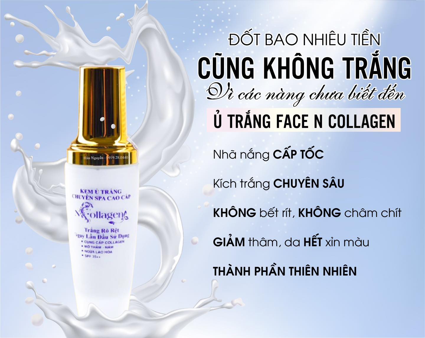 Kem Ủ Trắng Face N Collagen Chuyên Spa Cao Cấp