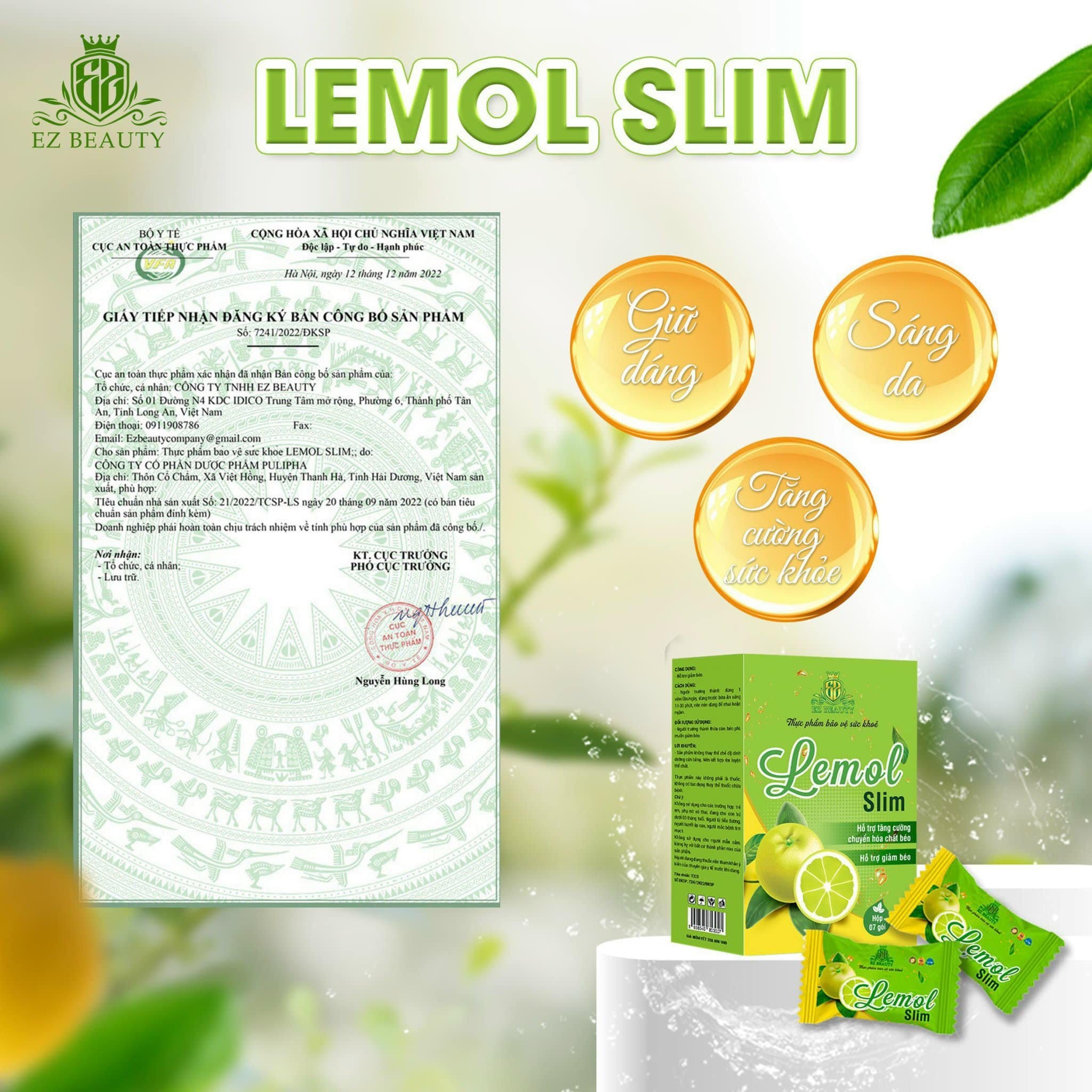 Kẹo Giảm Cân Chanh Lime Slim Ez Beauty giải pháp giảm cân an toàn cho bạn