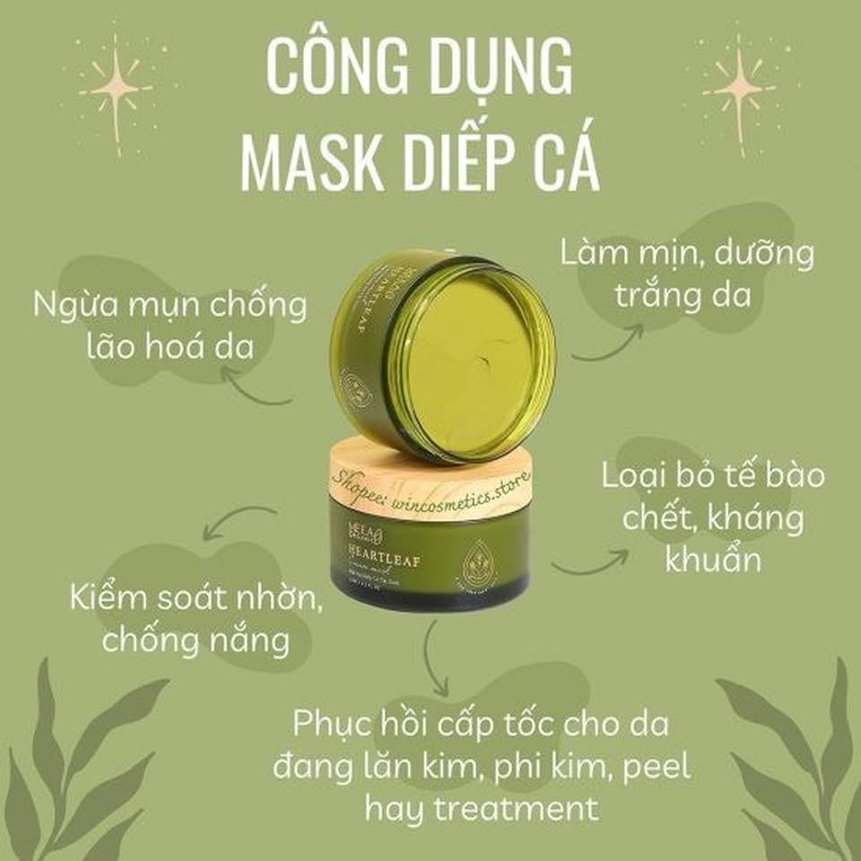 Mặt Nạ Diếp Cá Meea Organic Mask Diếp Cá Tái Sinh Dưỡng Trắng Da Mờ Thâm Se Khít Lỗ Chân Lông