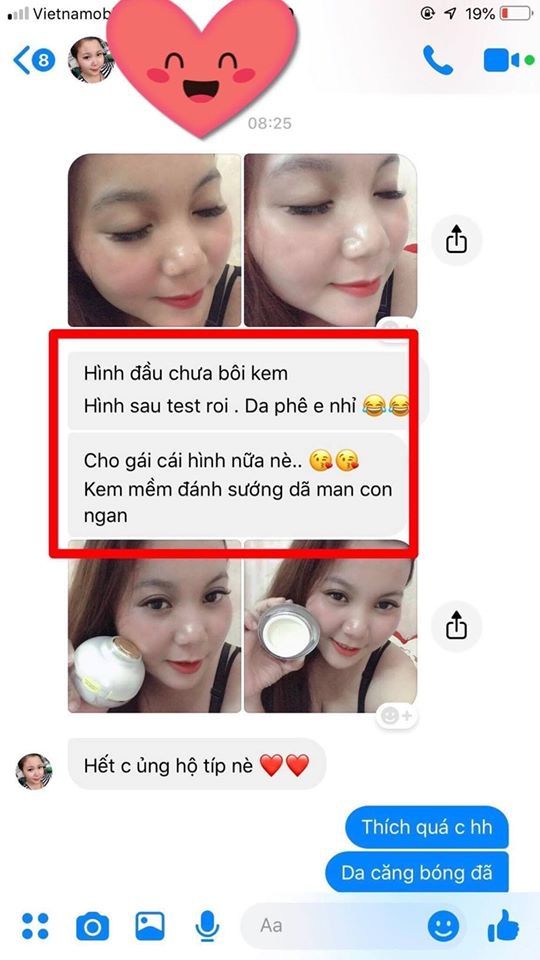 Nhìn Feedback Kem face Pháp mà mát lòng mát dạ quá !!!!