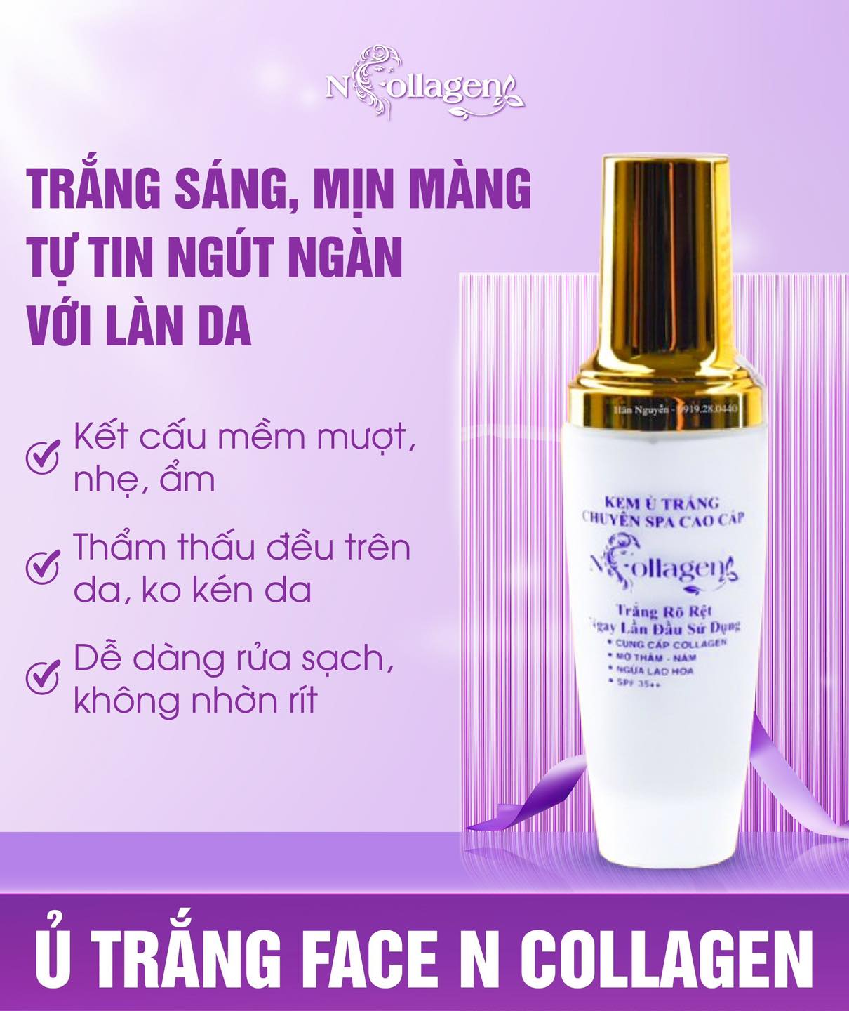 Người yêu thì không có Nhưng vẫn Ủ Trắng Face thì nhất định phải dùng Face N Collagen