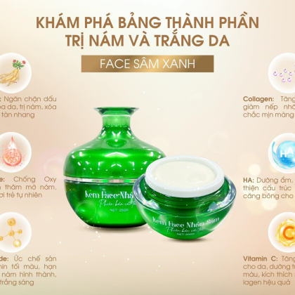 iến Kem Face Nhân Sâm Xanh N Collagen Phiên Bản Cải Tiến iến Kem Face Nhân Sâm Xanh N Collagen Phiên Bản Cải Tiến