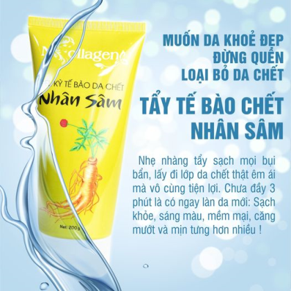 Tẩy Tế Bào Chết Nhân Sâm N Collagen Sử Dụng Cho Mặt Và Body Tẩy Tế Bào Chết Nhân Sâm N Collagen Sử Dụng Cho Mặt Và Body
