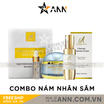 Combo Face Serum Nám Nhân Sâm A Cosmetics Ginseng Melasma Mỹ Phẩm Phương Anh