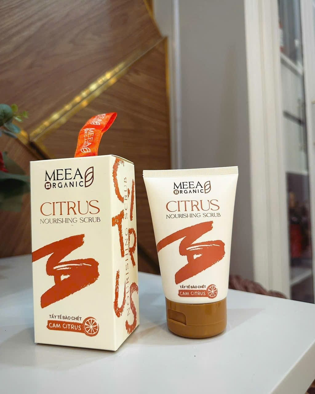 Tẩy Tế Вàо Chết Face Cam Citrus Meea Organic Nouishing Scrub