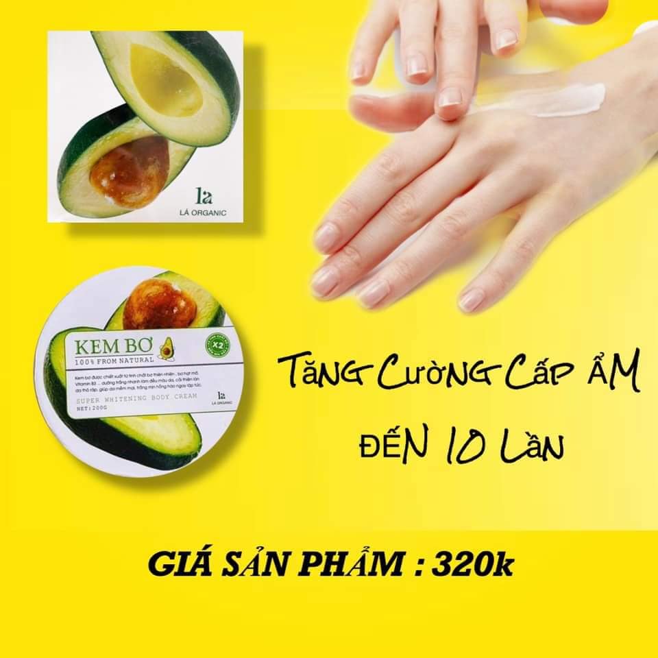 Kem body bơ Lá Organic - bùa yêu cho nàng da trắng dáng xinh