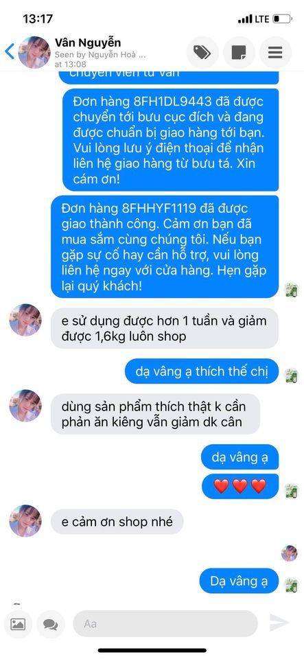 Feedback thật của khách hàng đã dùng cần tây mật ong motree