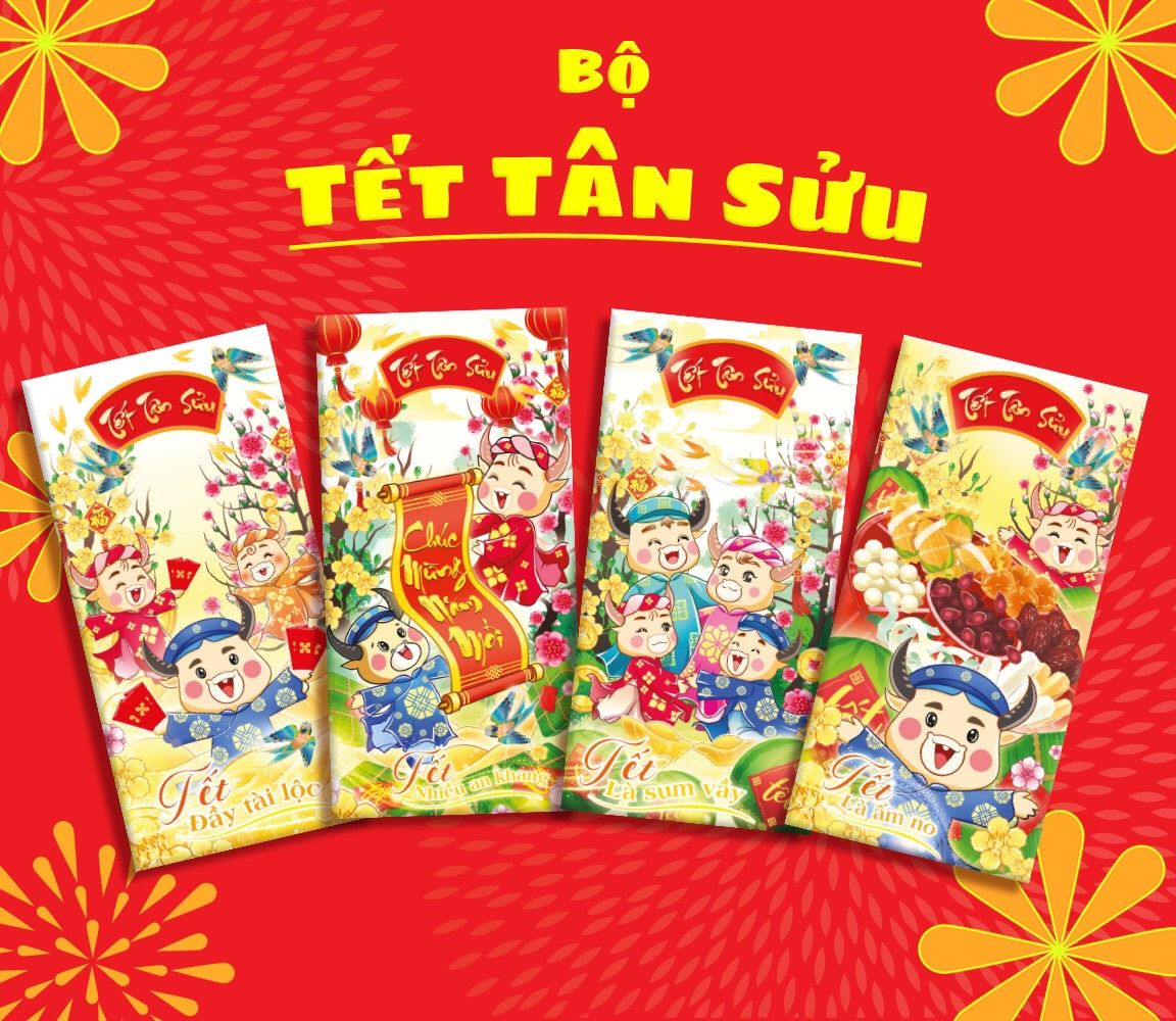 Sỉ bao lì xì tết Tân Sửu giá rẻ nhất TPHCM